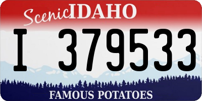 ID license plate I379533