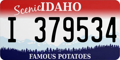 ID license plate I379534
