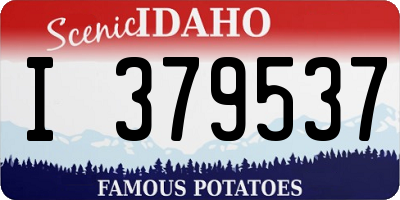 ID license plate I379537
