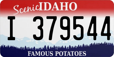 ID license plate I379544