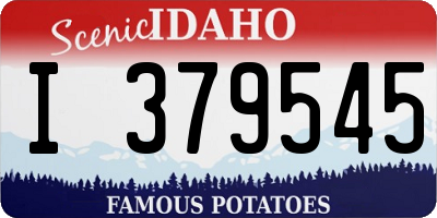 ID license plate I379545