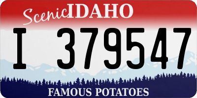 ID license plate I379547