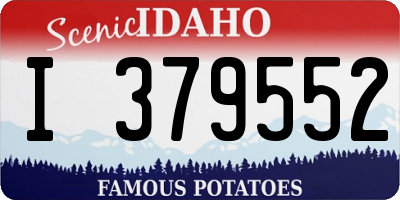 ID license plate I379552