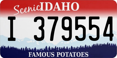 ID license plate I379554