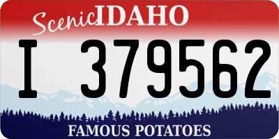 ID license plate I379562