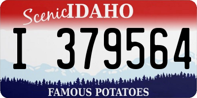 ID license plate I379564