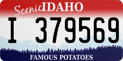 ID license plate I379569