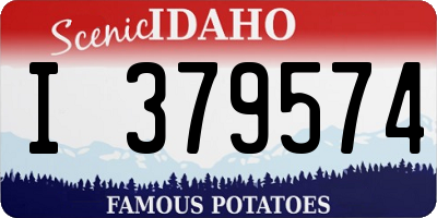 ID license plate I379574