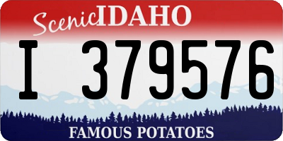 ID license plate I379576