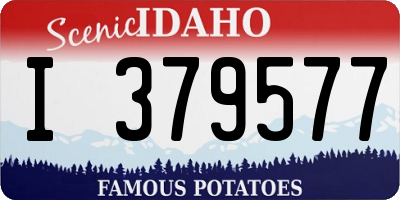 ID license plate I379577