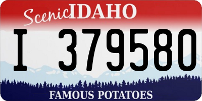 ID license plate I379580