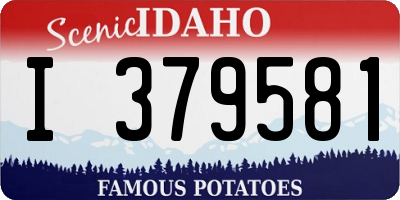 ID license plate I379581