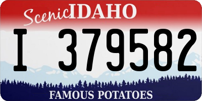 ID license plate I379582