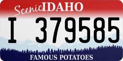 ID license plate I379585