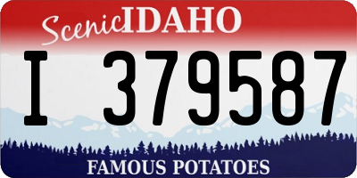 ID license plate I379587