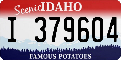 ID license plate I379604