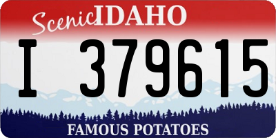 ID license plate I379615