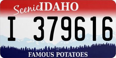 ID license plate I379616