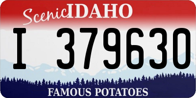 ID license plate I379630