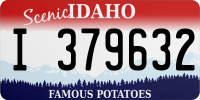 ID license plate I379632
