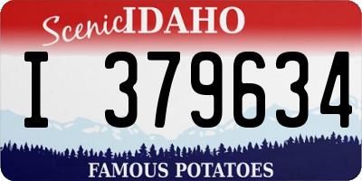 ID license plate I379634
