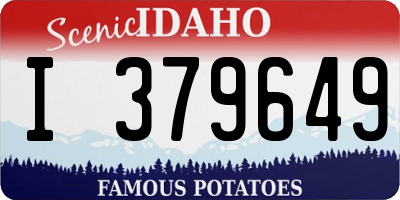 ID license plate I379649