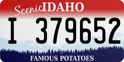 ID license plate I379652
