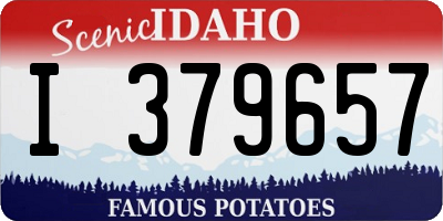 ID license plate I379657