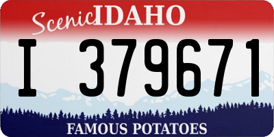 ID license plate I379671