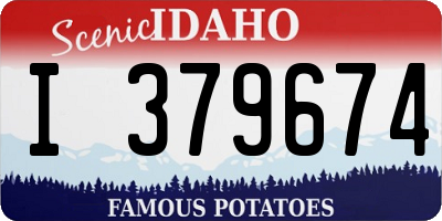 ID license plate I379674