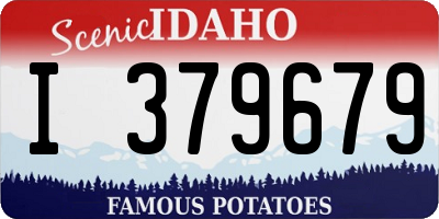 ID license plate I379679