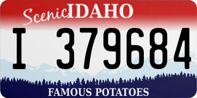 ID license plate I379684