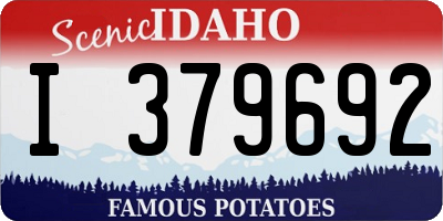 ID license plate I379692