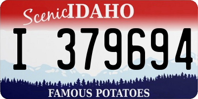 ID license plate I379694