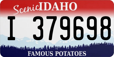 ID license plate I379698