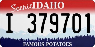 ID license plate I379701