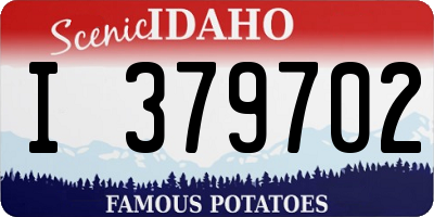 ID license plate I379702