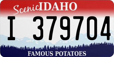 ID license plate I379704