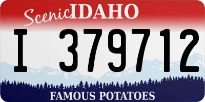 ID license plate I379712