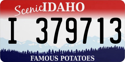 ID license plate I379713