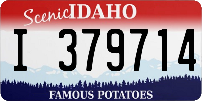 ID license plate I379714