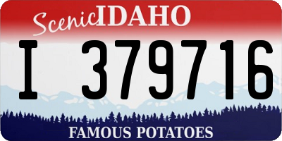 ID license plate I379716