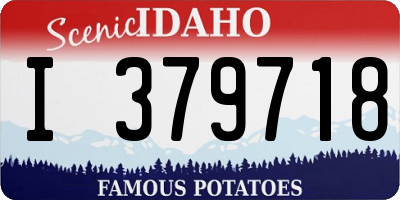 ID license plate I379718