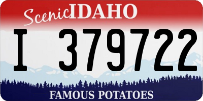 ID license plate I379722