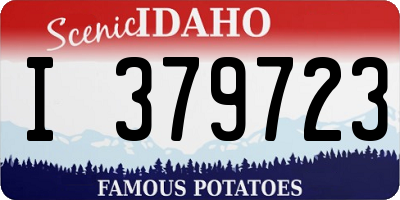 ID license plate I379723