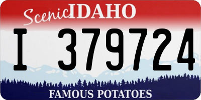 ID license plate I379724