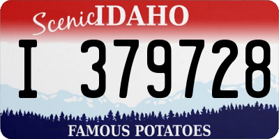 ID license plate I379728
