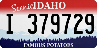 ID license plate I379729