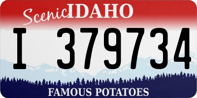 ID license plate I379734