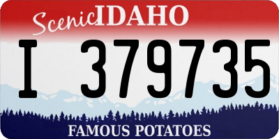 ID license plate I379735